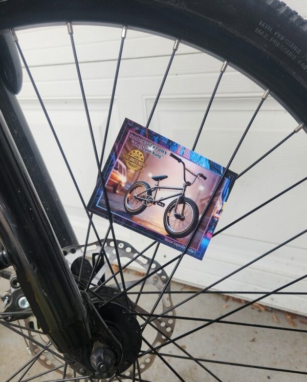 Front of BMX Spoke Card #1 “The Stunt King” from Ride Bikes More Series 1